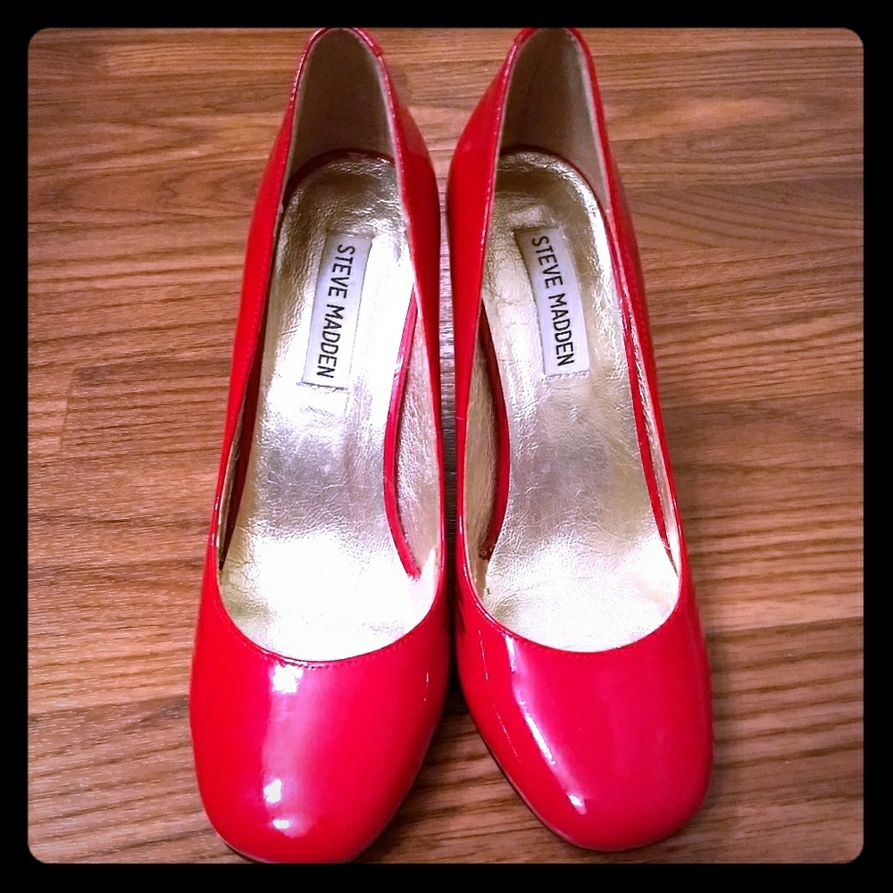 Steve Madden Red Patent Leather Heels